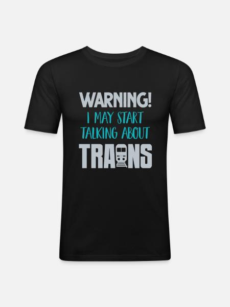 Trains - Men's Slim Fit T-Shirt - black
