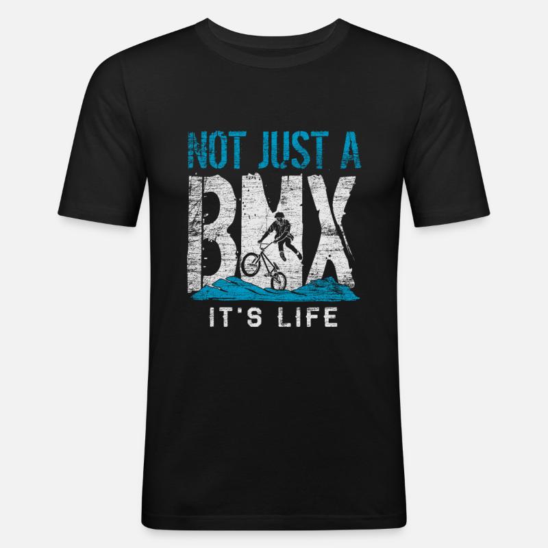 BMX - Männer Slim Fit T-Shirt - Schwarz