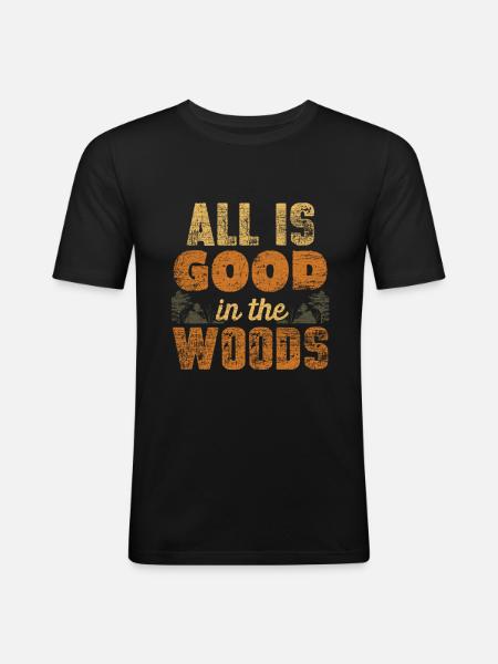 Forest - Men's Slim Fit T-Shirt - black