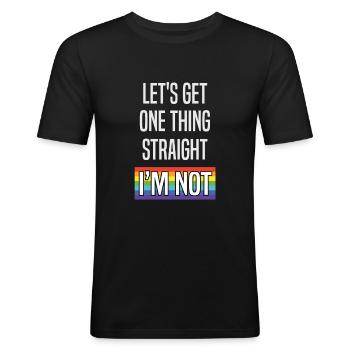 LGBT - Men's Slim Fit T-Shirt - black - Front - Nik (191cm)