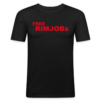 Rimojb Funny Sayings Sex Porn - T-shirt près du corps Homme - noir - Devant - Nik (191cm)