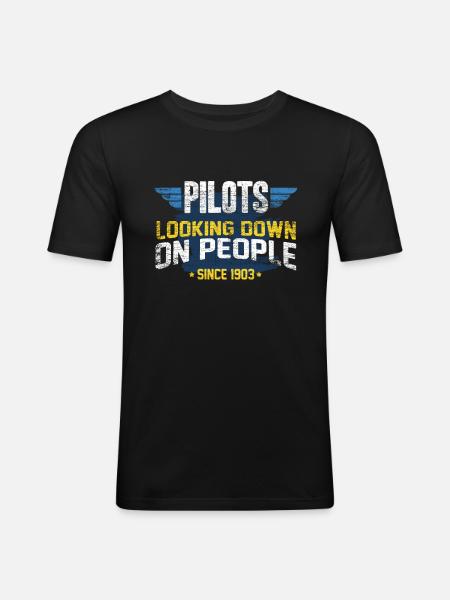 pilot - Men's Slim Fit T-Shirt - black