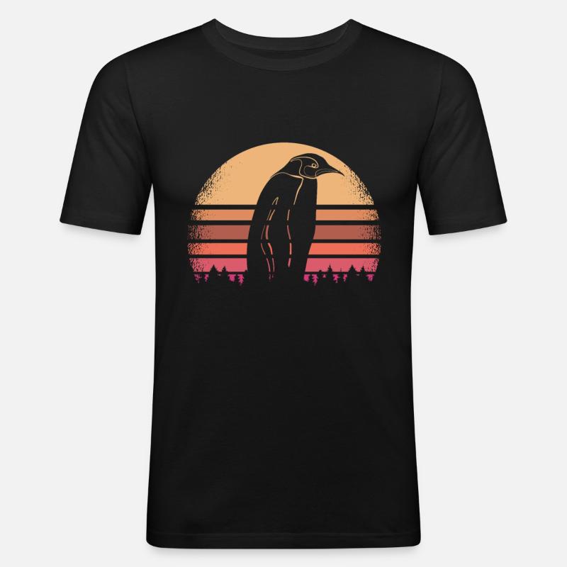 Pinguin - Männer Slim Fit T-Shirt - Schwarz