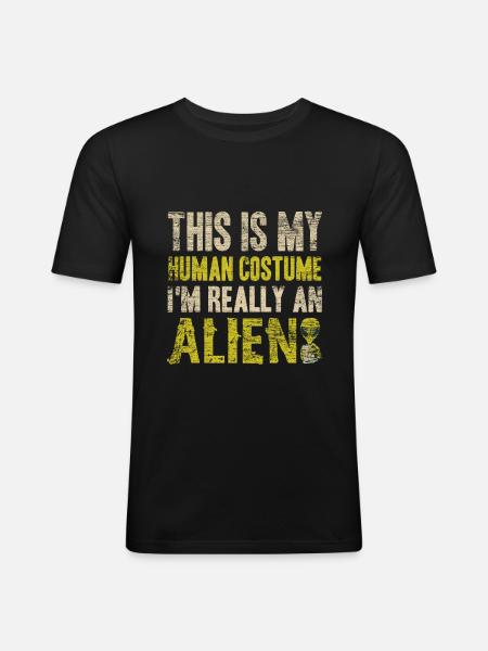 Alien costume - Men's Slim Fit T-Shirt - black