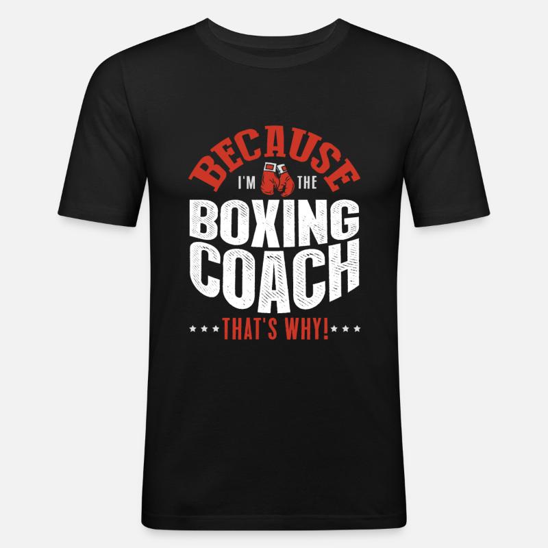 Boxer Coach - Männer Slim Fit T-Shirt - Schwarz