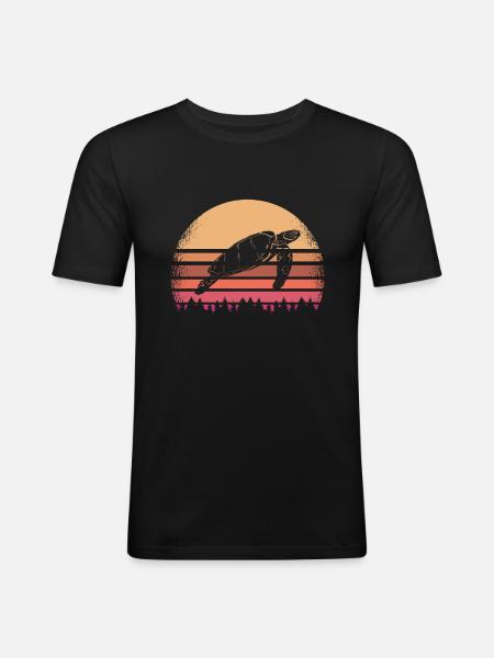 turtle - Men's Slim Fit T-Shirt - black