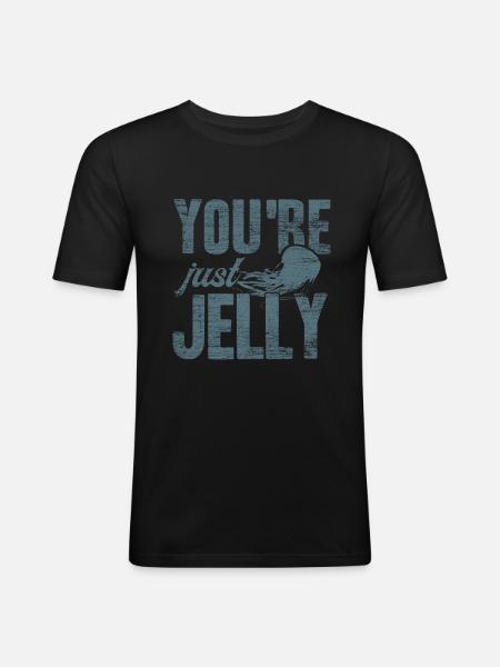 Jealous jellyfish - Men's Slim Fit T-Shirt - black