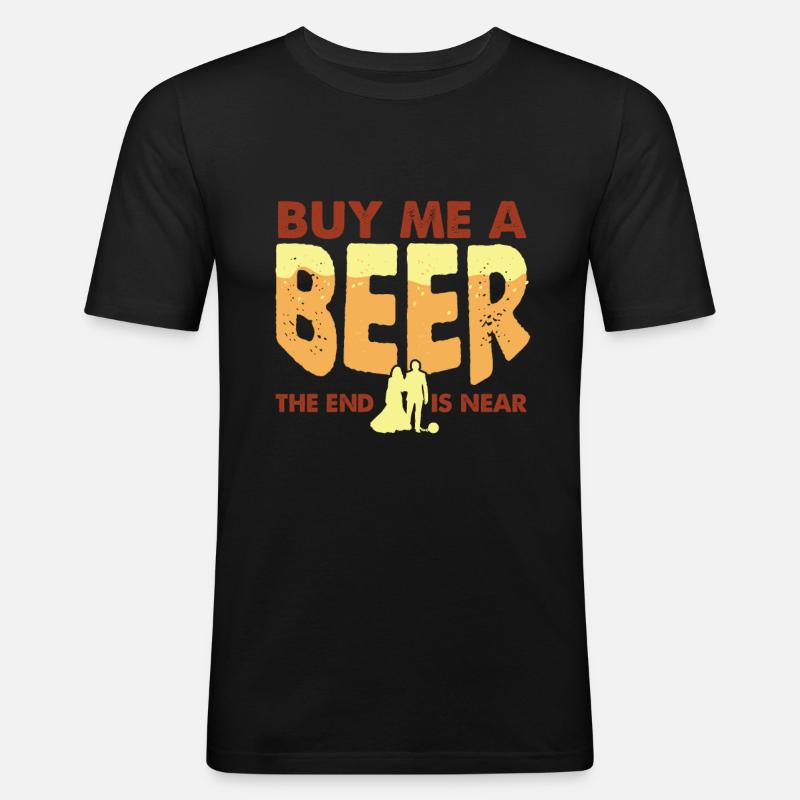 Junggesellenabschied - Männer Slim Fit T-Shirt - Schwarz