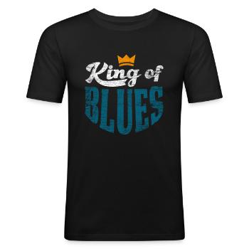 blues - Men's Slim Fit T-Shirt - black - Front - Nik (191cm)