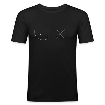 Breast Breast Cancer Screening - Men's Slim Fit T-Shirt - black - Front - Nik (191cm)