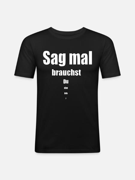 Lad os sige, du har brug for en sjov gave til briller - Herre Slim Fit T-Shirt - sort