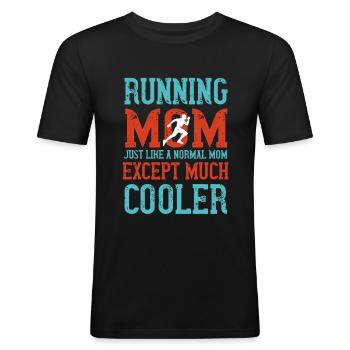 Running Joggen Laufen - Männer Slim Fit T-Shirt - Schwarz - Vorne - Nik (191cm)
