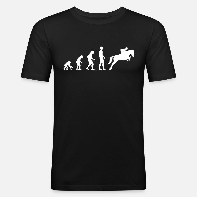 Evolution Saut d'obstacles - T-shirt près du corps Homme - noir