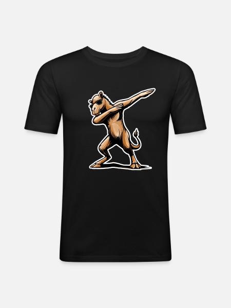 Stylish Dabbing Dromedary Design Gift - Men's Slim Fit T-Shirt - black