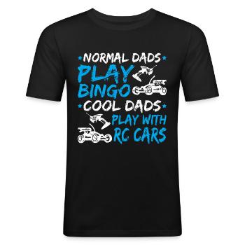 Ferngesteuertes Auto Papa RC Racing - Männer Slim Fit T-Shirt - Schwarz - Vorne - Nik (191cm)