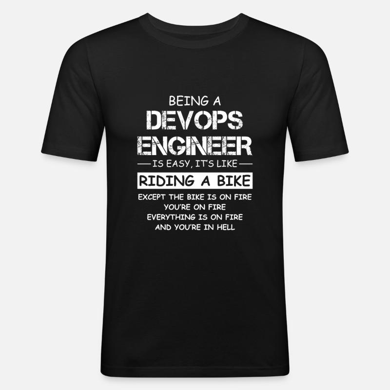 Devops Engineers! - Männer Slim Fit T-Shirt - Schwarz