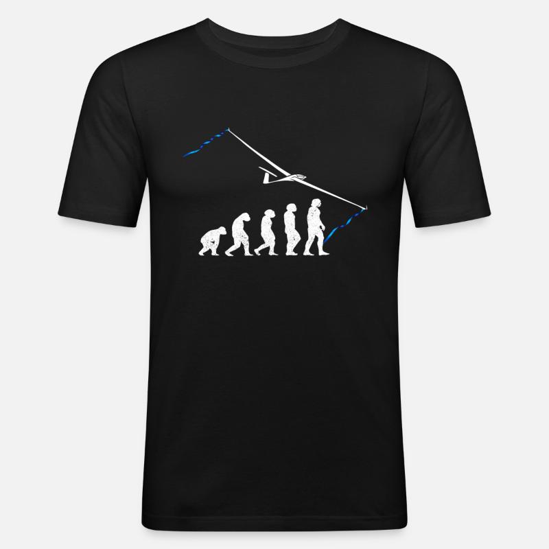 Gliding glider evolution glider - Men's Slim Fit T-Shirt - black