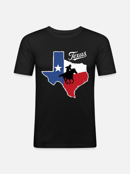 Texas State Texans Texas - Men's Slim Fit T-Shirt - black