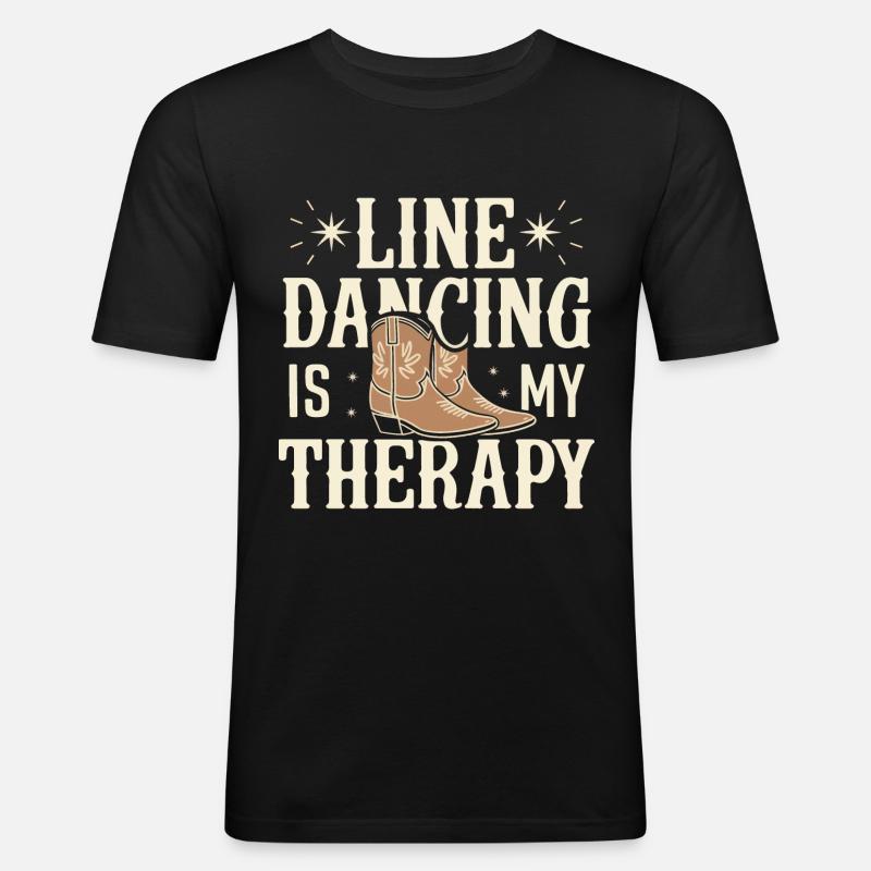 Line Dancing Dancing Dancers - Men's Slim Fit T-Shirt - black