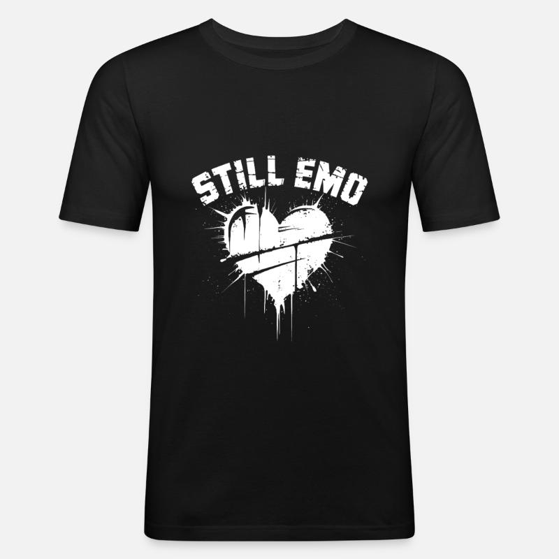 Still Emo! Emo Goth Alternative - Männer Slim Fit T-Shirt - Schwarz