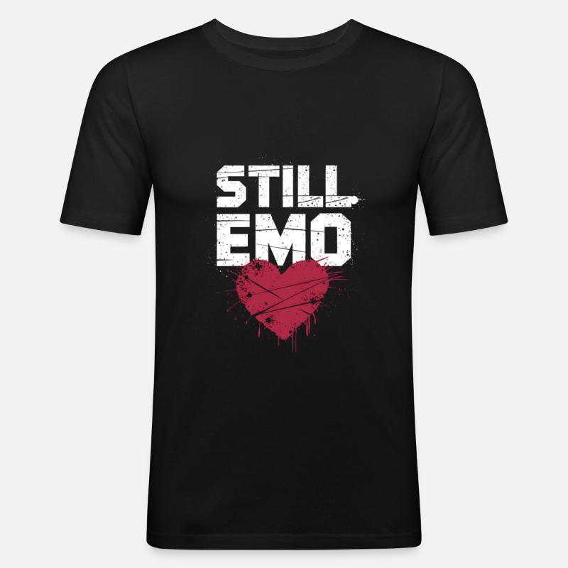 Still Emo! Emo Goth Alternative - Männer Slim Fit T-Shirt - Schwarz