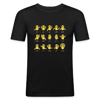 Math wiskundige wiskunde leraar functies - Mannen slim fit T-shirt - zwart - Voor - Nik (191cm)