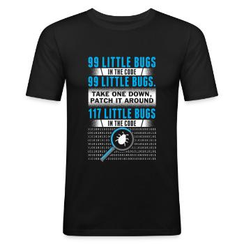 Programmierer Coder Informatiker Nerd Geek - Männer Slim Fit T-Shirt - Schwarz - Vorne - Nik (191cm)