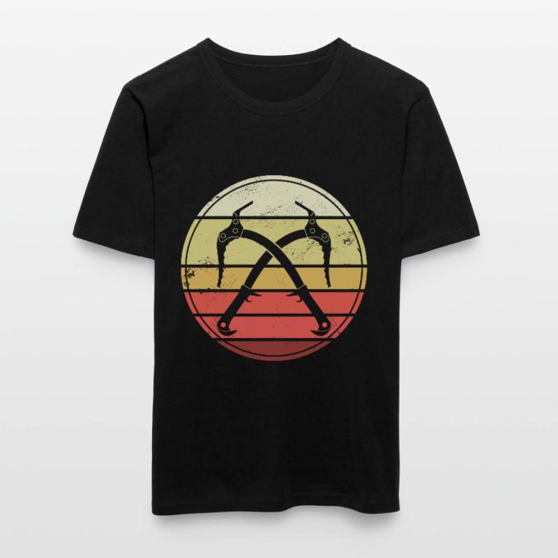 Eisklettern Retro Eispickel Eiskletterer Männer Slim Fit T-Shirt