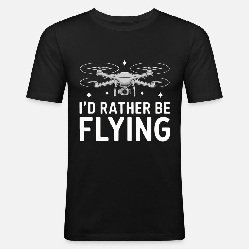 Drones Pilot Quadcopter Drone - Men's Slim Fit T-Shirt - black
