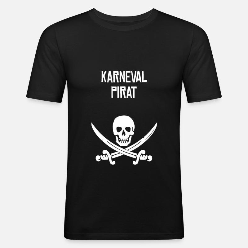 Karneval - Männer Slim Fit T-Shirt - Schwarz