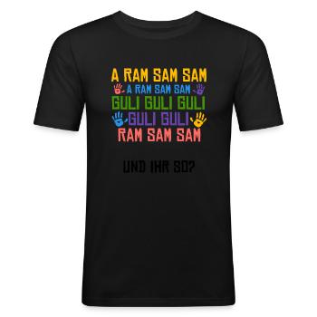 Erzieher Spruch - Männer Slim Fit T-Shirt - Schwarz - Vorne - Nik (191cm)