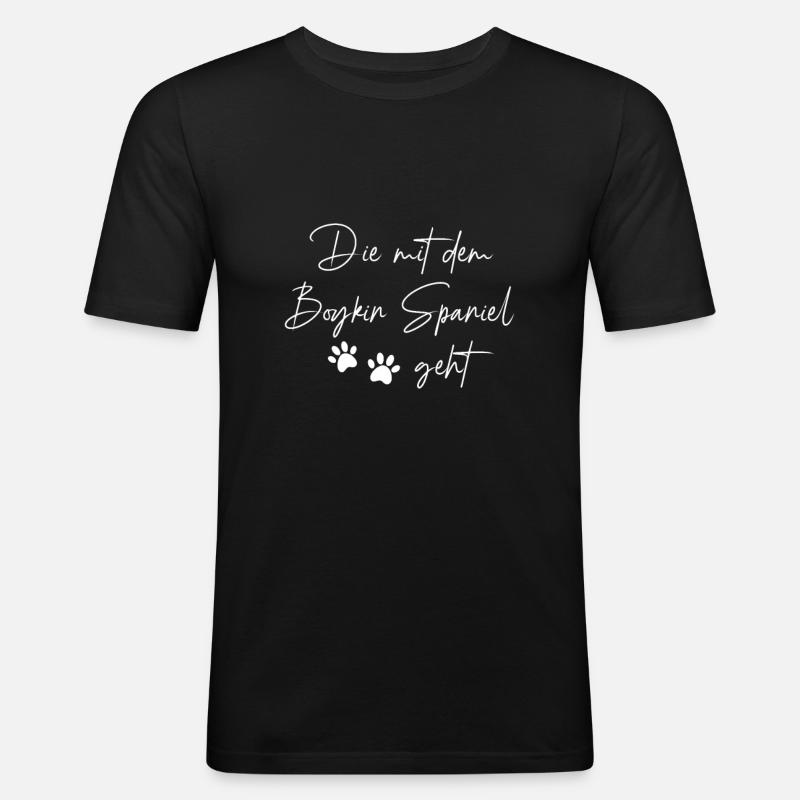 Boykin Spaniel - Männer Slim Fit T-Shirt - Schwarz
