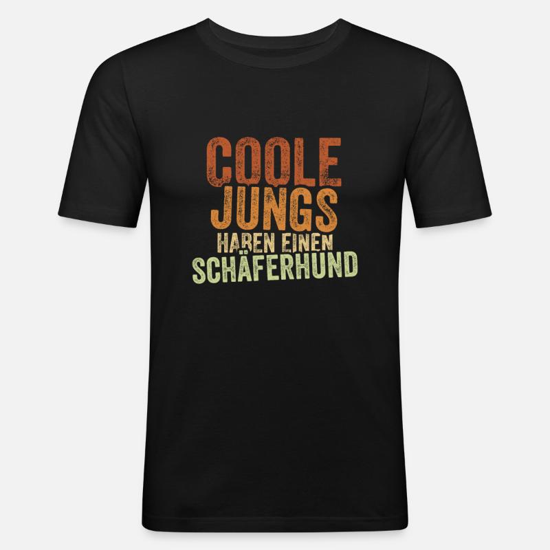 Deutscher Schäferhund - Männer Slim Fit T-Shirt - Schwarz