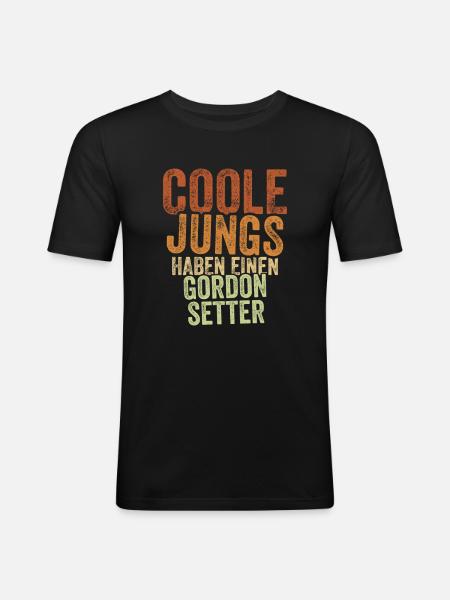 Gordon Setter - Männer Slim Fit T-Shirt - Schwarz