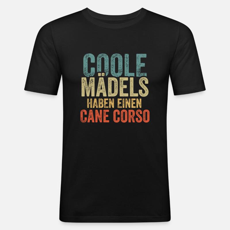 Cane Corso - Männer Slim Fit T-Shirt - Schwarz
