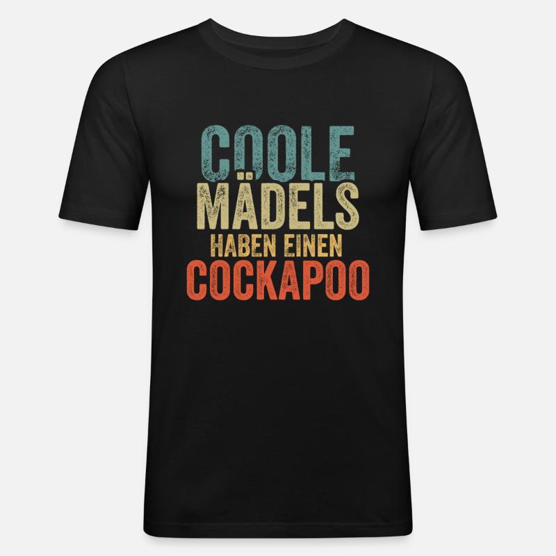 Cockapoo - Männer Slim Fit T-Shirt - Schwarz