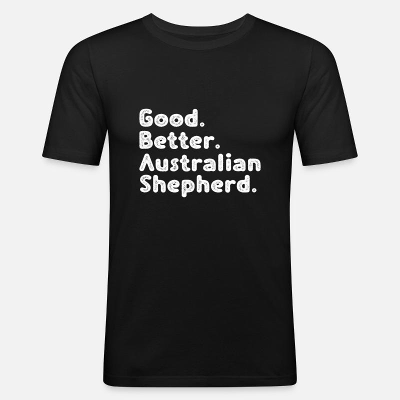 Australian Shepherd - Männer Slim Fit T-Shirt - Schwarz