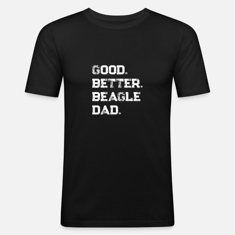 Beagle - Männer Slim Fit T-Shirt - Schwarz
