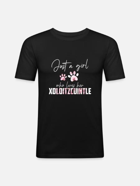 Xoloitzcuintle - Men's Slim Fit T-Shirt - black