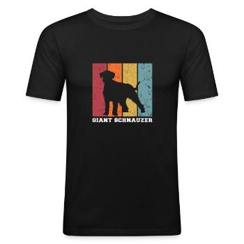 Riesenschnauzer - Männer Slim Fit T-Shirt - Schwarz - Vorne - Nik (191cm)