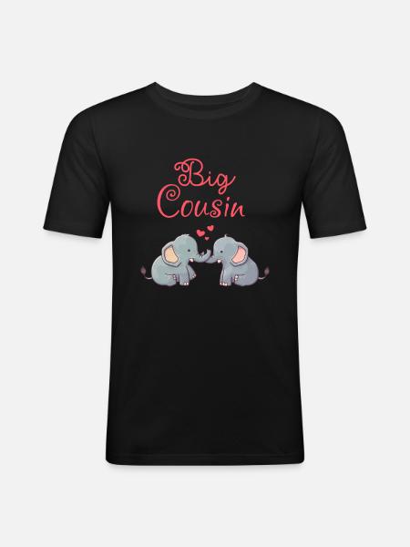 Big Cousin - Men's Slim Fit T-Shirt - black
