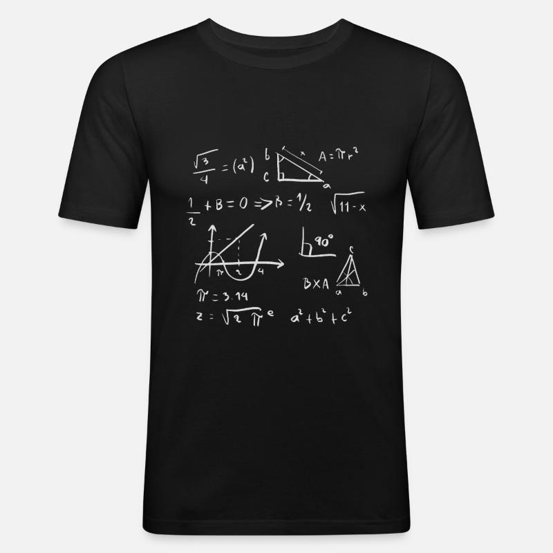 Mathematik Formeln - Männer Slim Fit T-Shirt - Schwarz