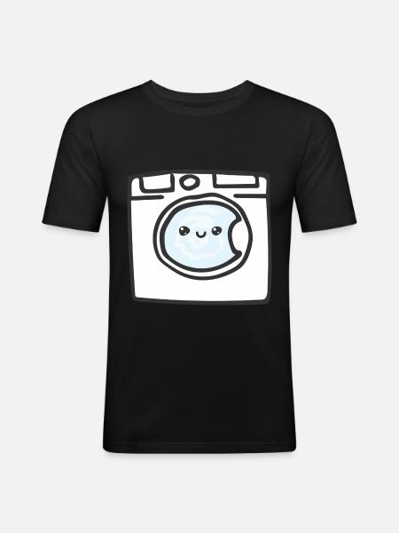 washing machine - Men's Slim Fit T-Shirt - black