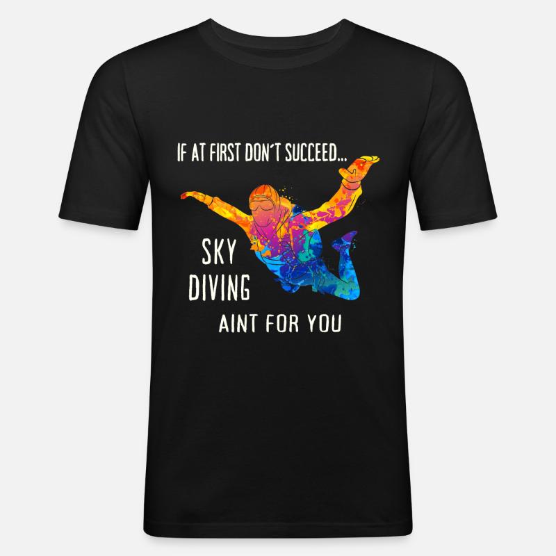 Skydive Skydiver Skydiver Freefall - Men's Slim Fit T-Shirt - black