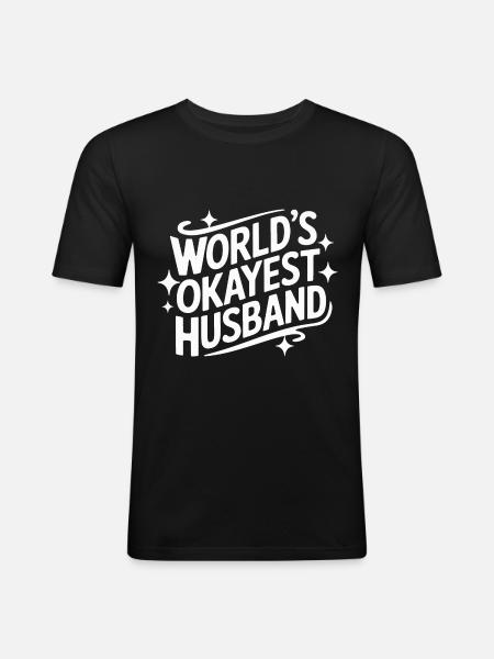Husband, Spouse, Family, Wedding - Men's Slim Fit T-Shirt - black