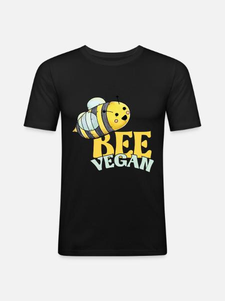 Vegan Be Vegan - Men's Slim Fit T-Shirt - black