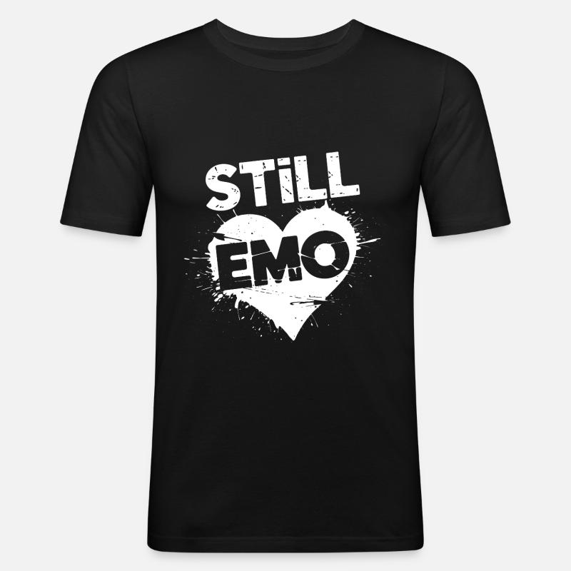 Still Emo! Emo Goth Alternative - Männer Slim Fit T-Shirt - Schwarz