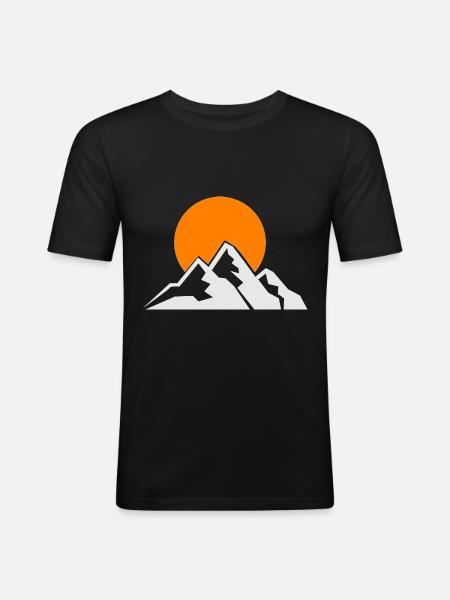 Mountain - (26) - Men's Slim Fit T-Shirt - black