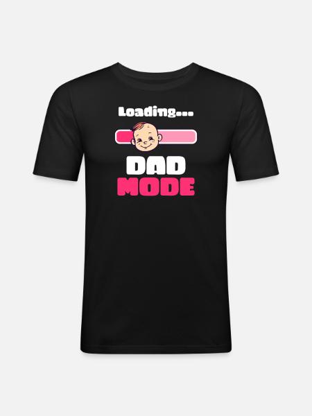 Future Dad Loading Dad Mode - Men's Slim Fit T-Shirt - black