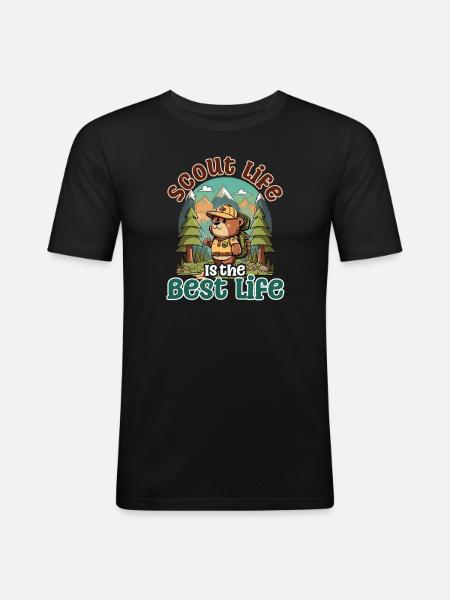 Scouting Bear Scout Best - Men's Slim Fit T-Shirt - black